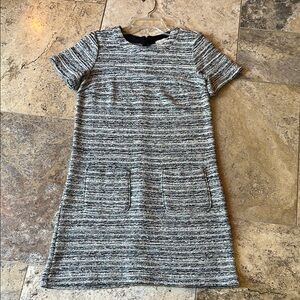 LOFT Black and White Tweed Dress